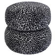 HOCKER Vliesstoff, Leinenoptik Kiefer Schwarz, Weiß  - Schwarz/Weiß, Basics, Holz/Textil (44/42/44cm) - Carryhome