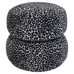 HOCKER Vliesstoff, Leinenoptik Kiefer Schwarz, Weiß  - Schwarz/Weiß, Basics, Holz/Textil (44/42/44cm) - Carryhome