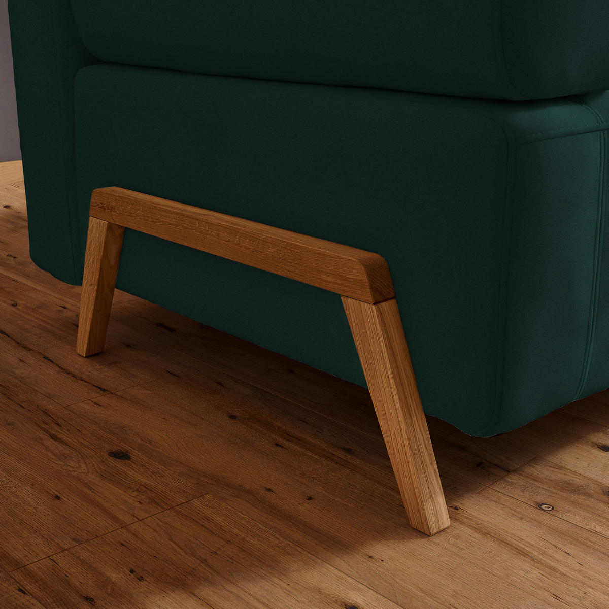 SCHLAFSOFA in Textil Waldgrün  - Waldgrün/Naturfarben, Design, Holz/Textil (211/88/102cm) - Niels Andersson