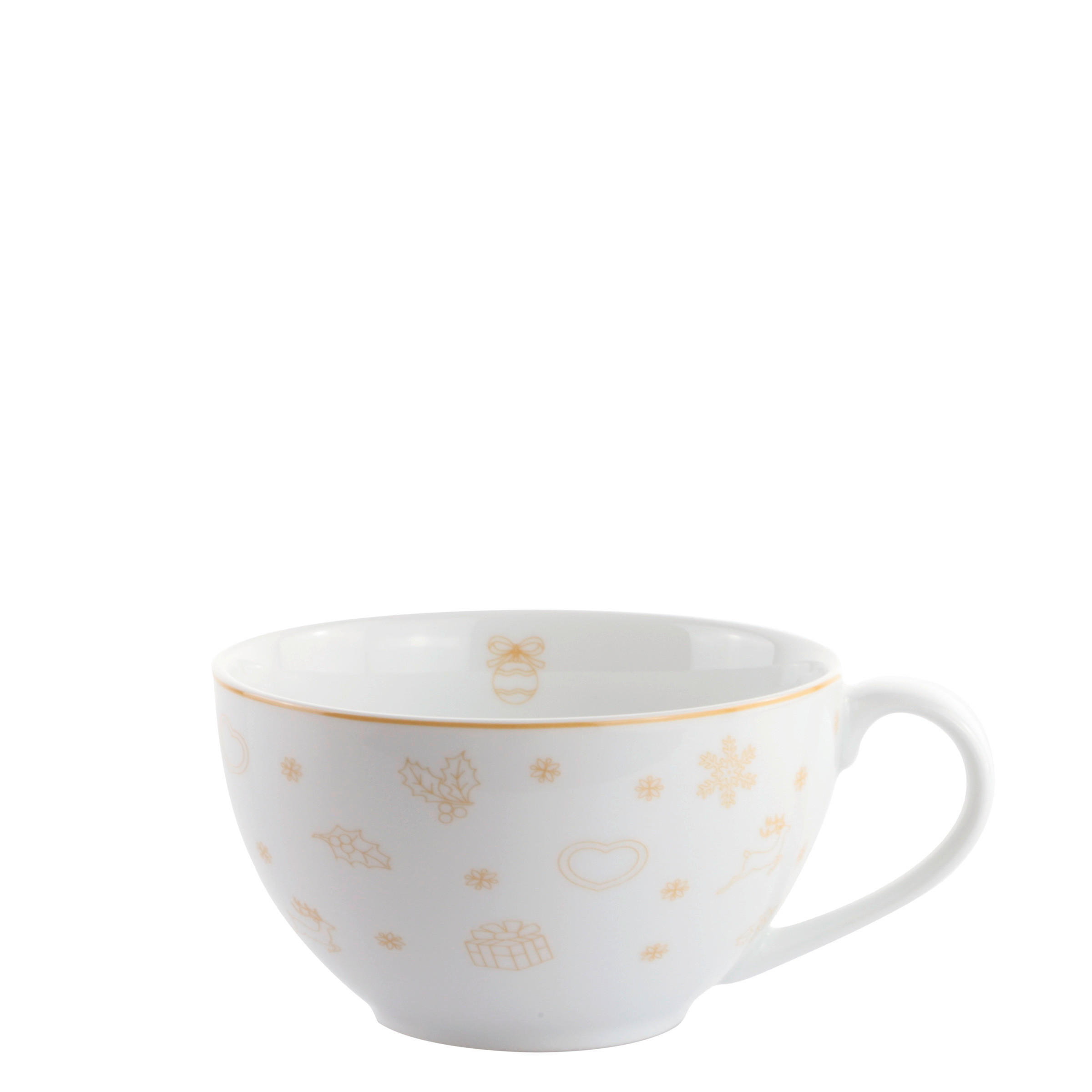 CAPPUCCINOKOPP CHRISTMAS TOYS   360 ml  - vit, Klassisk, keramik (360ml) - X-Mas