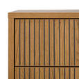 NACHTSCHRANK 50/50/40 cm - Eichefarben/Schwarz, Design, Holzwerkstoff/Metall (50/50/40cm) - Carryhome