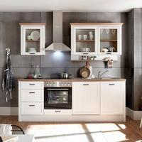 KÜCHENBLOCK 235 cm   in Pinienfarben, Eiche Artisan  - Anthrazit/Eiche Artisan, ROMANTIK / LANDHAUS, Glas/Holzwerkstoff (235cm) - MID.YOU