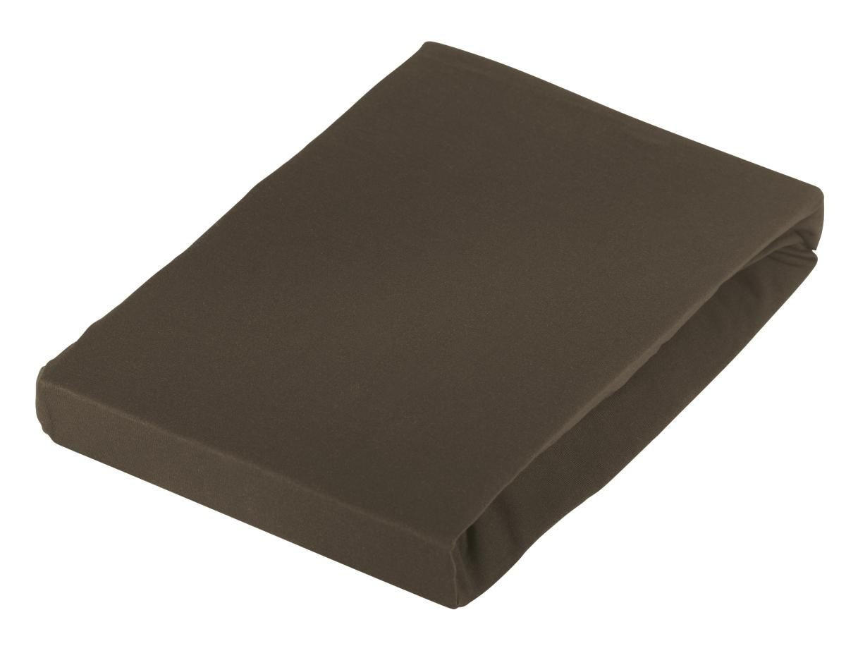 SPANNLEINTUCH 120/200 cm Jersey - Dunkelbraun, Basics, Textil (120/200cm) - Novel