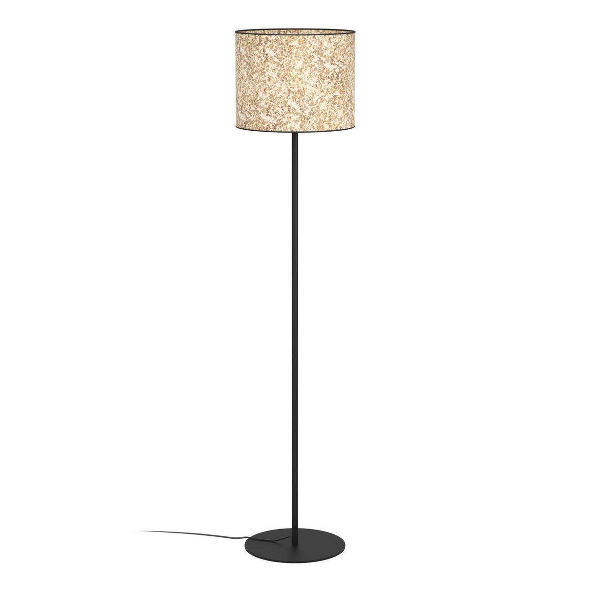 STOJACIA LAMPA, 36/162/36 cm  - čierna/zelená, Basics, kov/textil (36/162/36cm)