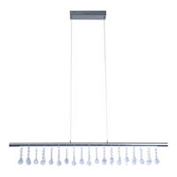 LED-HÄNGELEUCHTE Nobilis 100/6/120 cm   - Nickelfarben, Design, Glas/Kunststoff (100/6/120cm) - Näve