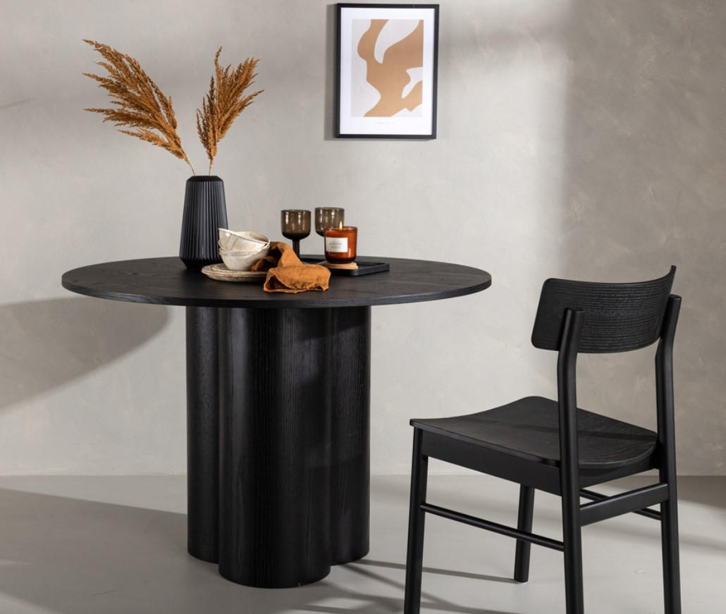 MATBORD i trämaterial 110/110/75 cm   - svart, Design, trämaterial/trä (110/110/75cm) - Livetastic