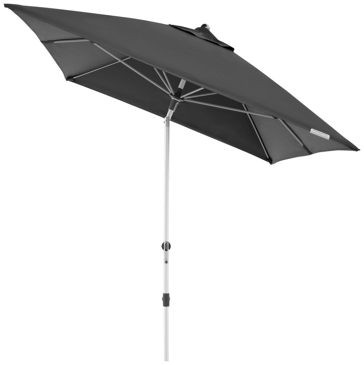 SONNENSCHIRM 300x200 cm Anthrazit  - Anthrazit/Alufarben, KONVENTIONELL, Textil/Metall (300/200cm) - Doppler