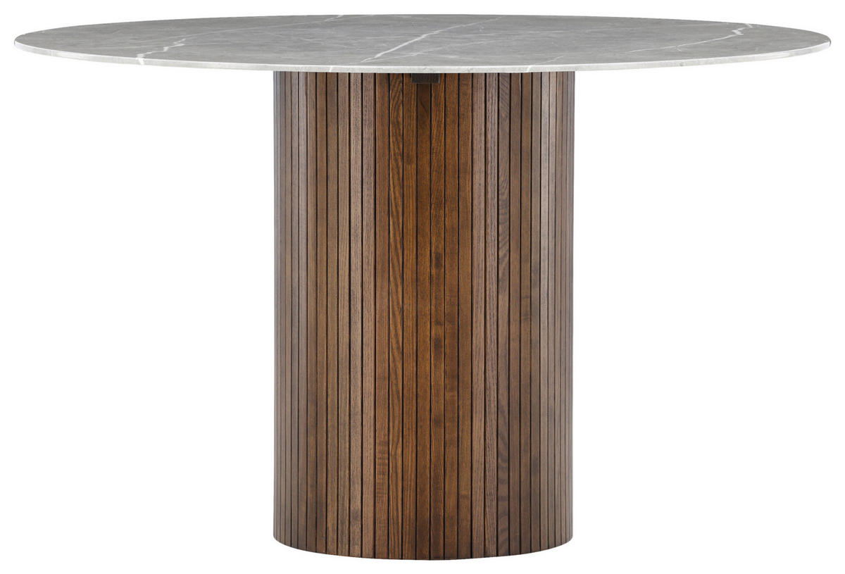 ESSTISCH in Holz, Glas 120/120/74 cm  - Dunkelgrau/Braun, Design, Glas/Holz (120/120/74cm) - Livetastic