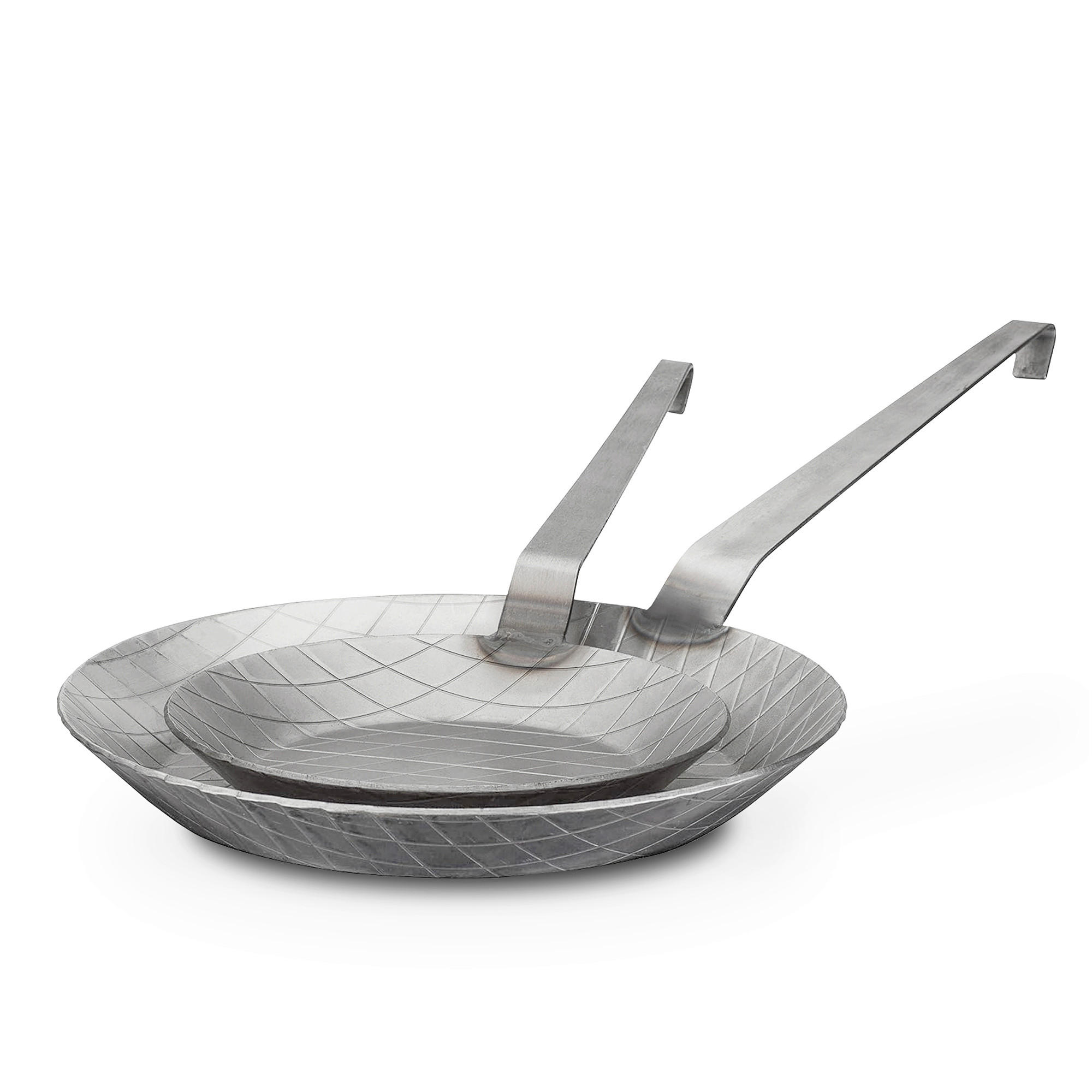 PFANNENSET Eisen geschmiedet 2-teilig  - Silberfarben, Basics, Metall - GSW