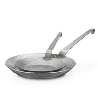 PFANNENSET Eisen geschmiedet 2-teilig  - Silberfarben, Basics, Metall - GSW