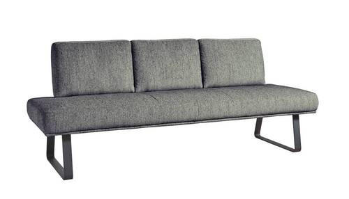 SITZBANK 224/92/78 cm  in Beige  - Beige/Schwarz, Design, Textil/Metall (224/92/78cm) - Dieter Knoll