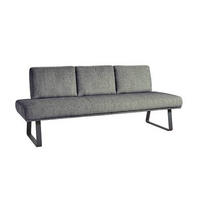 SITZBANK 224/92/78 cm  in Beige  - Beige/Schwarz, Design, Textil/Metall (224/92/78cm) - Dieter Knoll