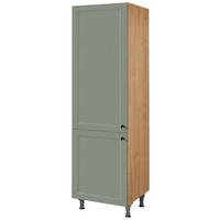 GESCHIRRSCHRANK 60/216,6/58 cm  in Grün  - Eichefarben/Schwarz, MODERN, Holzwerkstoff/Metall (60/216,6/58cm) - Nobilia