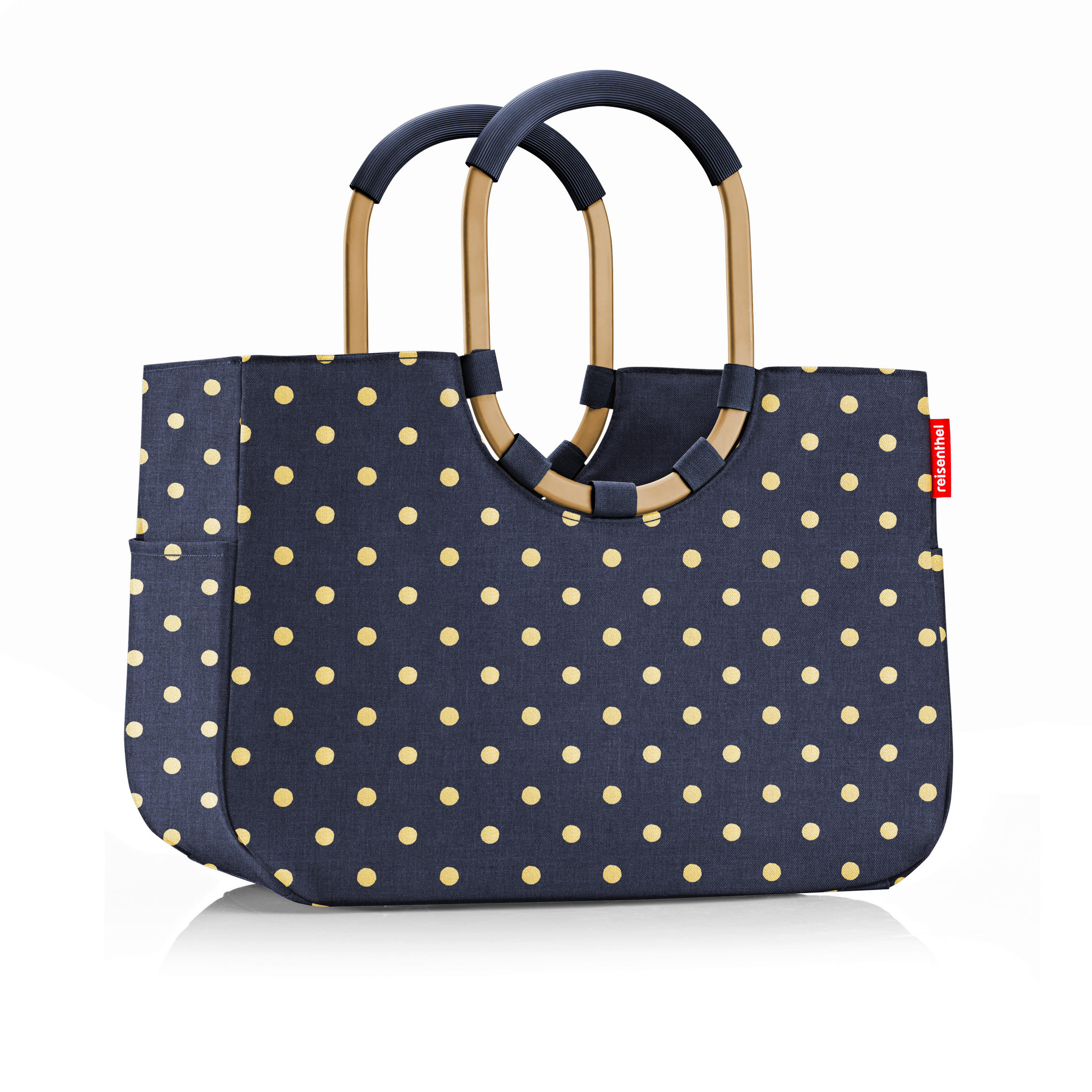 BEVÁSÁRLÓKOSÁR  - arany/kék, Basics, textil (46/34,5/25cm) - Reisenthel
