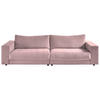 3-SITZER-SOFA in Feincord Altrosa  - Schwarz/Altrosa, Design, Kunststoff/Textil (290/86/127cm) - Lomoco