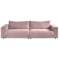 3-SITZER-SOFA in Feincord Altrosa  - Schwarz/Altrosa, Design, Kunststoff/Textil (290/86/127cm) - Lomoco
