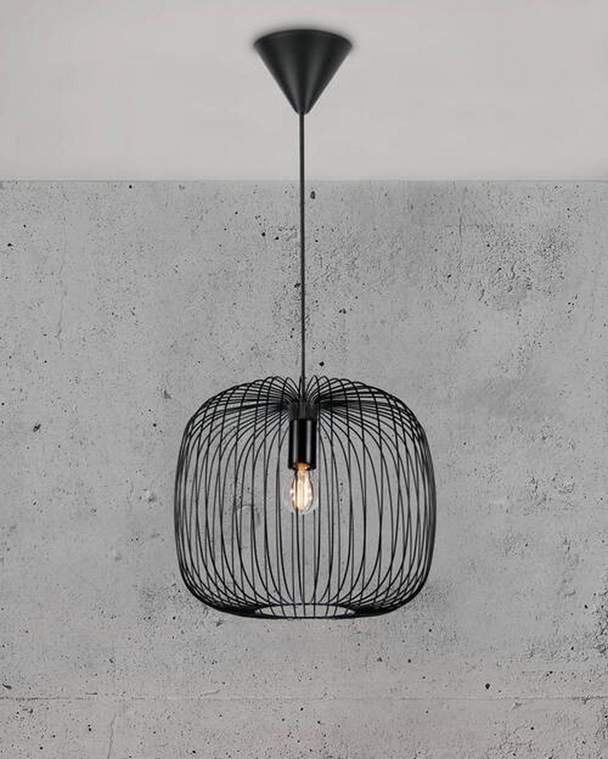 HÄNGELEUCHTE Beroni 40/33 cm   - Schwarz, KONVENTIONELL, Metall (40/33cm) - Nordlux