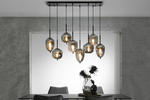 HÄNGELEUCHTE 94/34/120 cm   - Schwarz, Design, Glas/Metall (94/34/120cm) - Dieter Knoll
