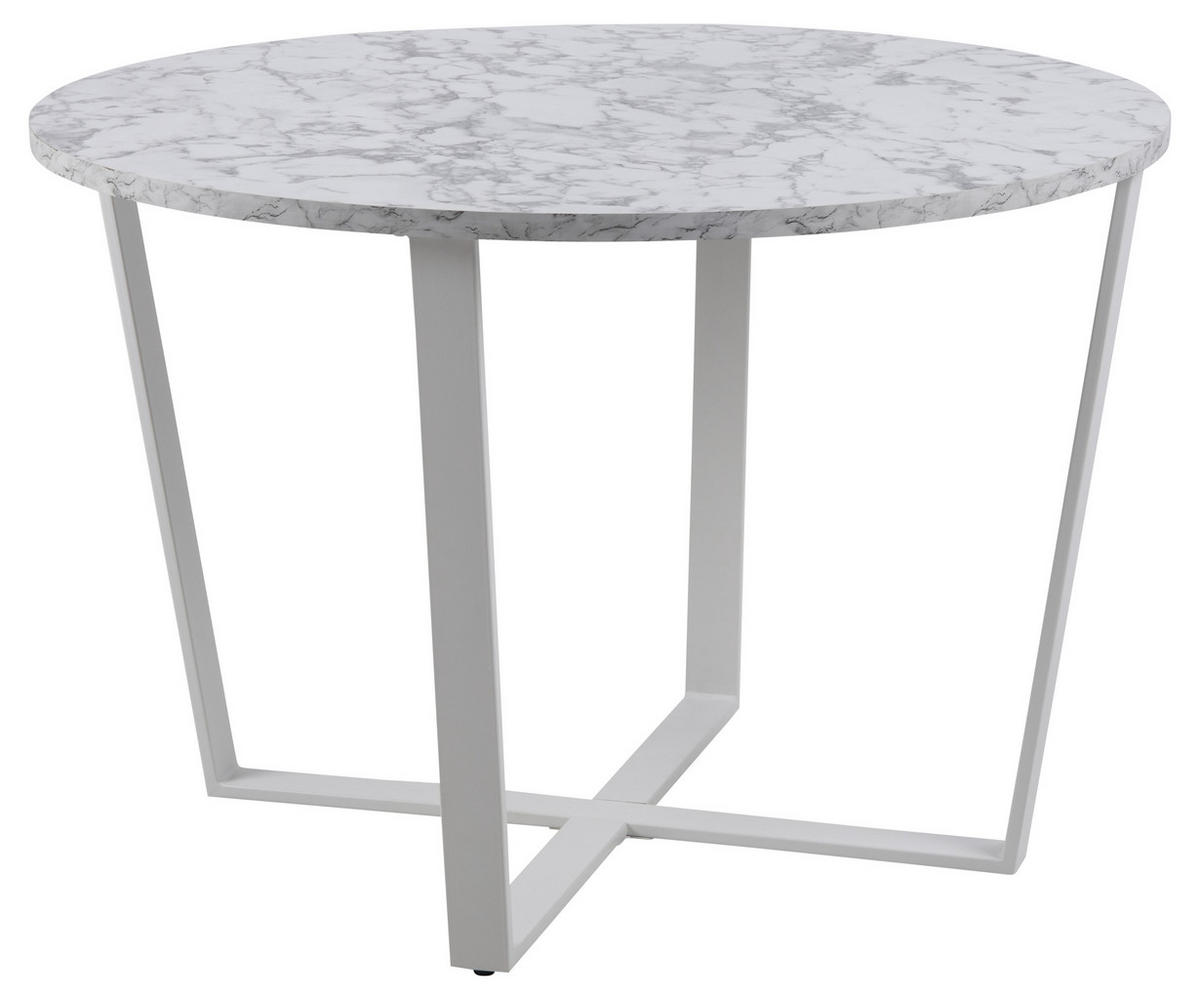 MATBORD i metall, trämaterial 110/110/75 cm   - vit, Design, metall/trämaterial (110/110/75cm) - Best Price