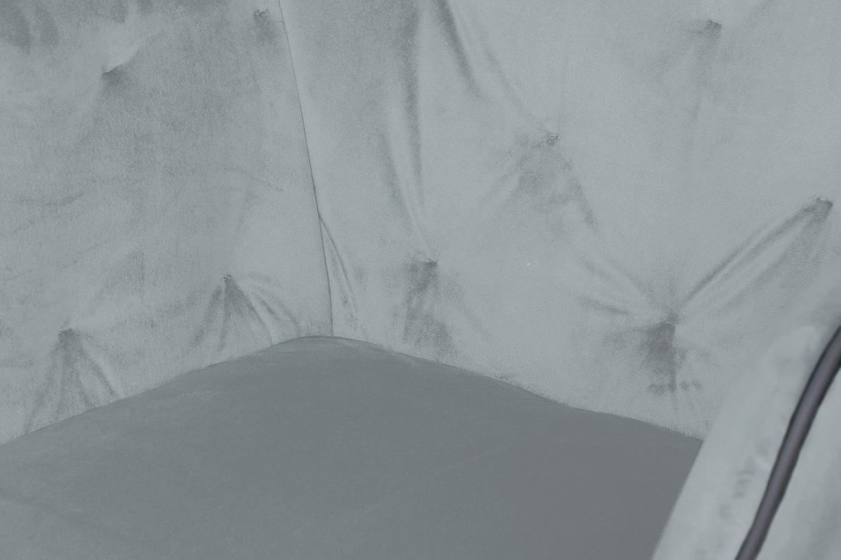 STOLIČKA S PODRÚČKAMI, zamat, sivá - čierna/sivá, Modern, kov/textil (60/85,5/57,5cm) - MID.YOU