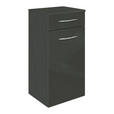 UNTERSCHRANK 40/79/35 cm - Chromfarben/Graphitfarben, KONVENTIONELL, Holzwerkstoff/Metall (40/79/35cm) - Xora