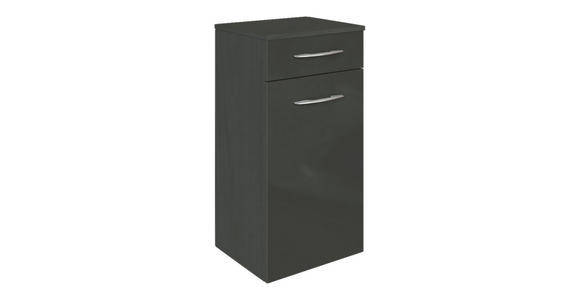 UNTERSCHRANK 40/79/35 cm - Chromfarben/Graphitfarben, KONVENTIONELL, Holzwerkstoff/Metall (40/79/35cm) - Xora