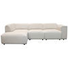 ECKSOFA ANTHONY Beige Cord  - Beige/Schwarz, Design, Kunststoff/Textil (163/275cm) - MID.YOU