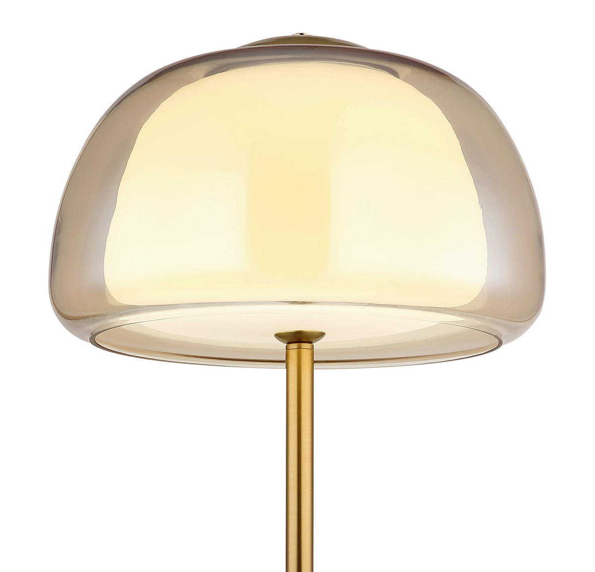 LED-STEHLEUCHTE 38/150 cm    - Goldfarben/Bernsteinfarben, Design, Glas/Kunststoff (38/150cm) - Globo