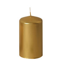 STUMPENKERZE 5,7/10 cm  - Goldfarben, KONVENTIONELL (5,7/10cm)