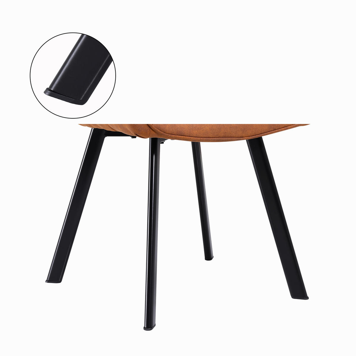 SADA STOLIČIEK S PODRÚČKAMI 2 kus - hnedá/čierna, Modern, kov/textil (56,5/83/63cm) - Livetastic
