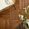 TERRASSENFLIESE Schwarz, Dunkelbraun 10 Stück  - Dunkelbraun/Schwarz, MODERN, Holz/Kunststoff (30/30/2,4cm) - Ambia Garden