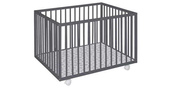 LAUFGITTER NOAH  100/75/68 cm  - Grau, Basics, Holz/Kunststoff (100/75/68cm) - My Baby Lou