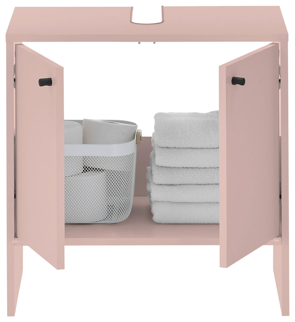 WASCHBECKENUNTERSCHRANK 60/60/35 cm  - Schwarz/Rosa, Modern, Holzwerkstoff/Kunststoff (60/60/35cm) - MID.YOU