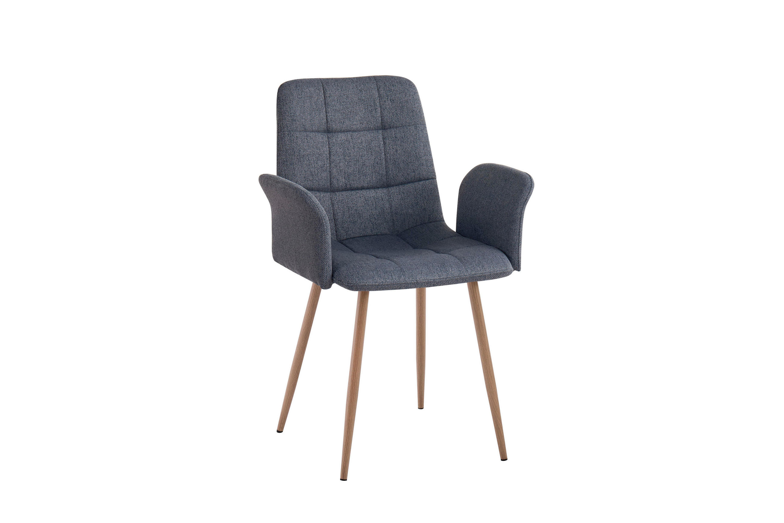 NASLANJAČ, kovina, tekstil naravne barve, temno siva  - temno siva/naravne barve, Design, kovina/tekstil (61/87/55cm) - Stylife