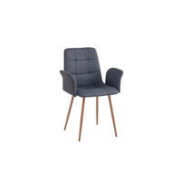 NASLANJAČ, kovina, tekstil naravne barve, temno siva  - temno siva/naravne barve, Design, kovina/tekstil (61/87/55cm) - Stylife