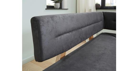 ECKBANK 215/155 cm  in Anthrazit, Eichefarben  - Eichefarben/Anthrazit, KONVENTIONELL, Holz/Textil (215/155cm) - Dieter Knoll