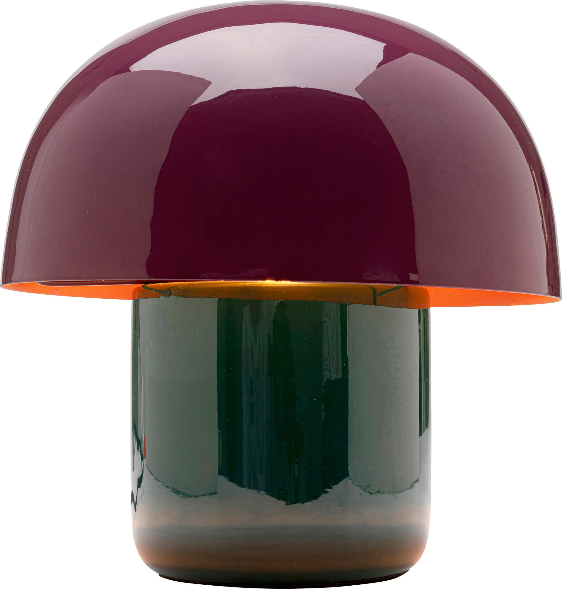 TISCHLEUCHTE Mushroom 20/20/20 cm   - Bordeaux/Olivgrün, MODERN, Metall (20/20/20cm) - Kare-Design