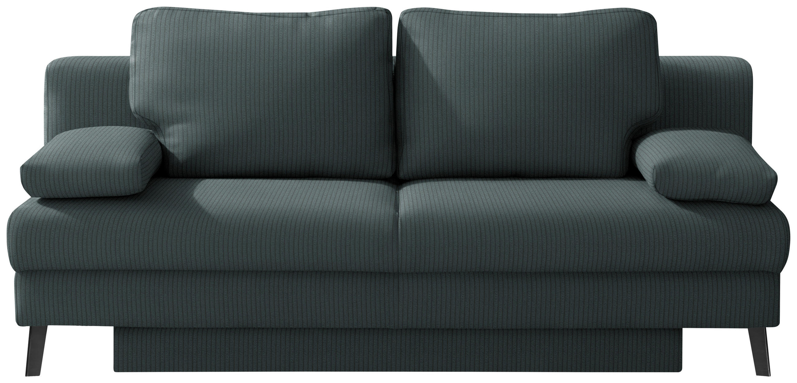 SCHLAFSOFA  in Cord Grau  - Schwarz/Grau, MODERN, Textil/Metall (194/91/90cm) - Novel