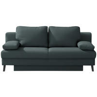 SCHLAFSOFA  in Cord Grau  - Schwarz/Grau, MODERN, Textil/Metall (194/91/90cm) - Novel