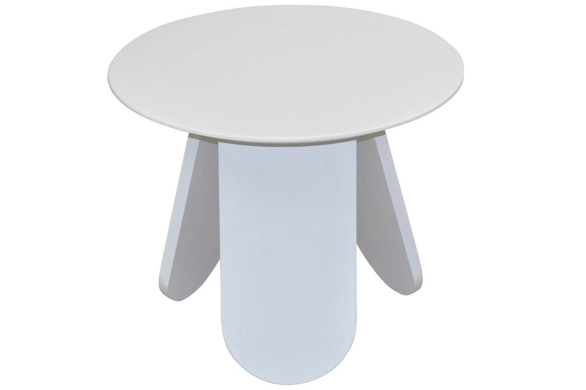 BEISTELLTISCH 50/50/42 cm Weiß rund  - Weiß, Design, Holzwerkstoff (50/50/42cm) - MID.YOU