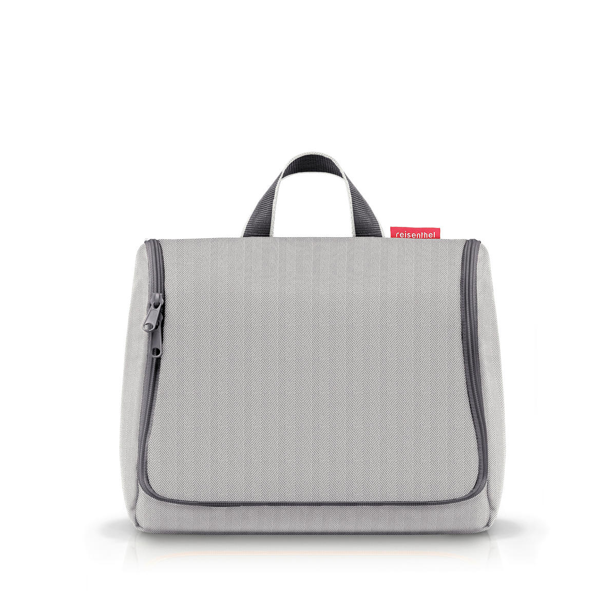 KOSMETIKTASCHE Toiletbag XL herringbone grey  - Grau, Basics, Textil (28/25/10cm) - Reisenthel