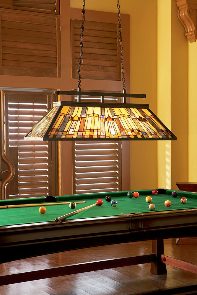 HÄNGLAMPA Inglenook 120.7/54.6/40.6 cm  - bronsfärgad, Romantik / Lanthus, metall/glas (120.7/54.6/40.6cm) - Elstead Lighting