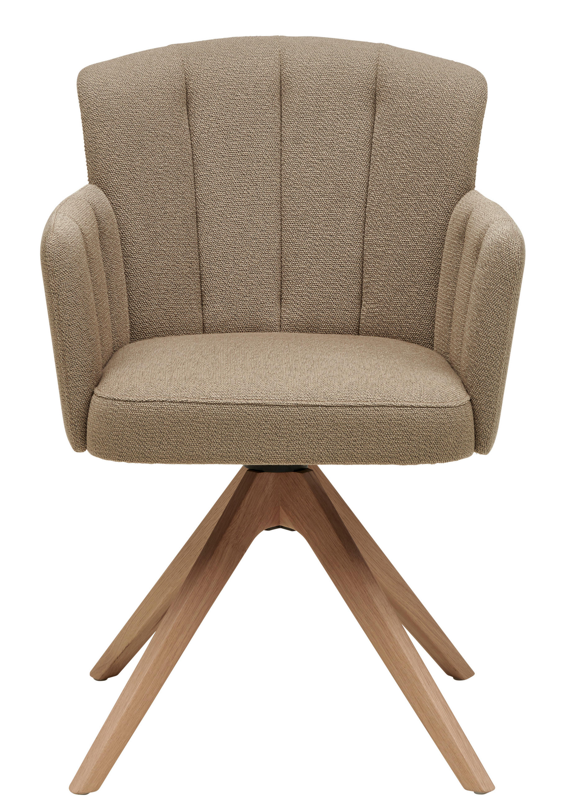 ARMLEHNSTUHL in Struktur - Wildeiche/Fango, Design, Holz/Textil (58/83/62cm) - Venjakob