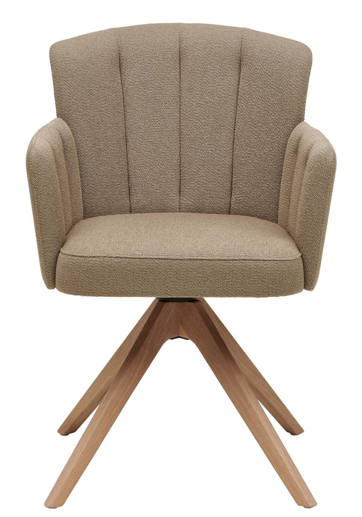 ARMLEHNSTUHL  in Struktur  - Wildeiche/Fango, Design, Holz/Textil (58/83/62cm) - Venjakob
