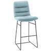 BARHOCKER - Schwarz/Hellblau, Design, Textil/Metall (52/122/66cm) - Dieter Knoll