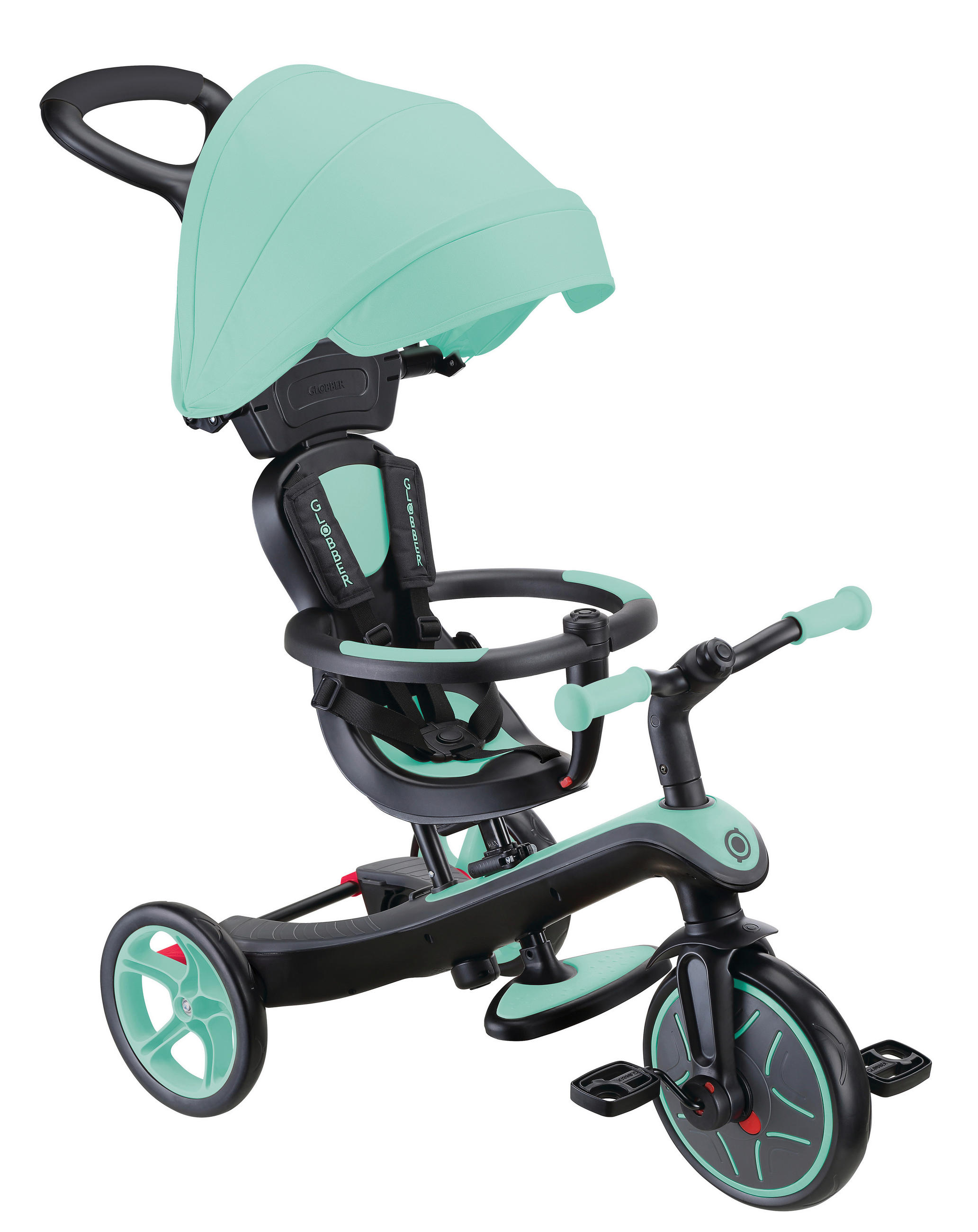 DREIRAD EXPLORER TRIKE 4in1  - Mintgrün, Basics, Kunststoff (95/47/97.5cm) - GLOBBER
