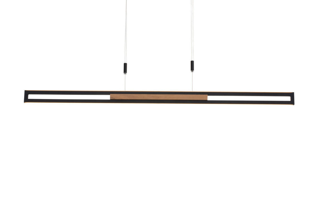 ZÁVĚSNÉ LED SVÍTIDLO,   - černá, Basics, kov/dřevo (127,8cm) - Dieter Knoll