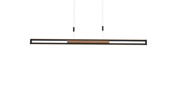 LED-HÄNGELEUCHTE  127,8 cm  - Schwarz, Basics, Holz/Metall (127,8cm) - Dieter Knoll