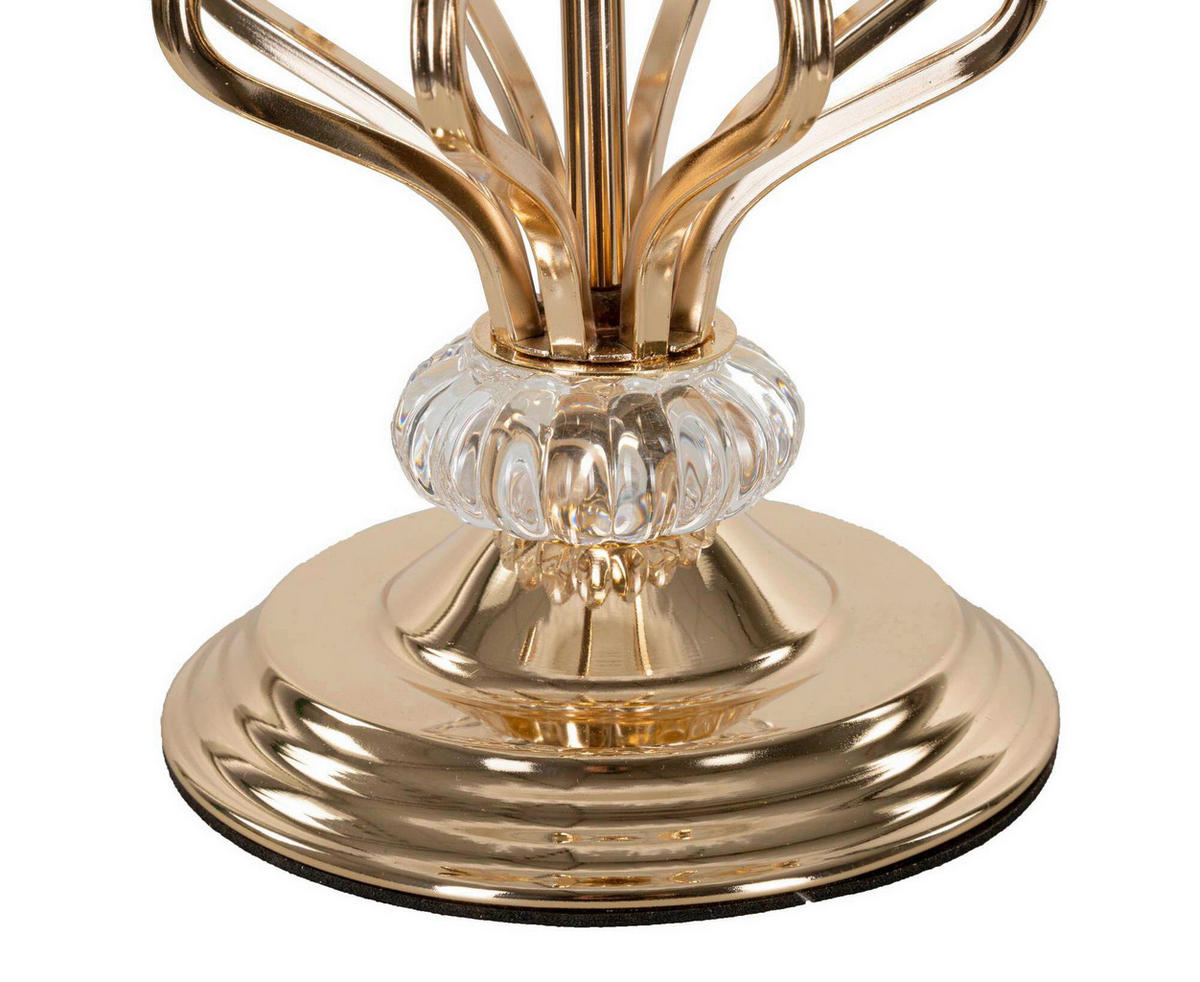 TISCHLEUCHTE - Goldfarben/Weiß, Basics, Kunststoff/Metall (25/54/25cm)