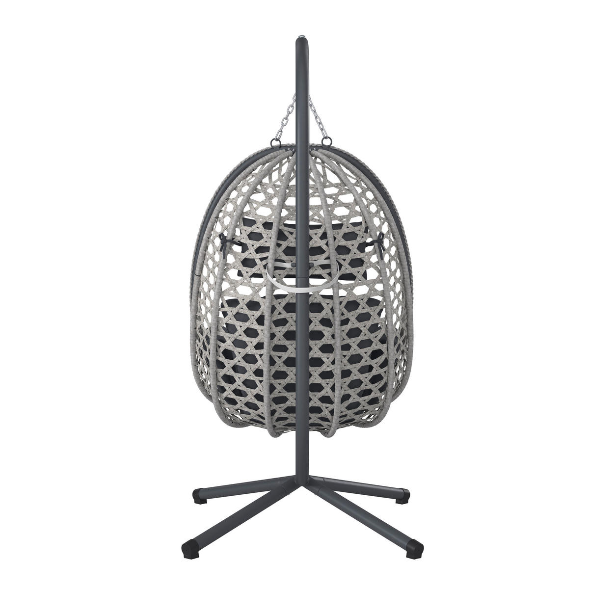 HÄNGESESSEL 94/111/68 cm  - Dunkelgrau/Grau, MODERN, Kunststoff/Textil (94/111/68cm) - Ambia Garden